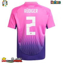 Camisa de Futebol Alemanha Antonio Rudiger #2 Equipamento Secundário Europeu 2024 Manga Curta